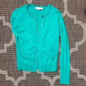 Green LOFT Cardigan